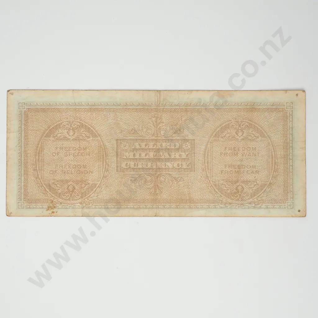 ITALY Military currency 500 lire, 1943 (pin holes on corners) Image 1++