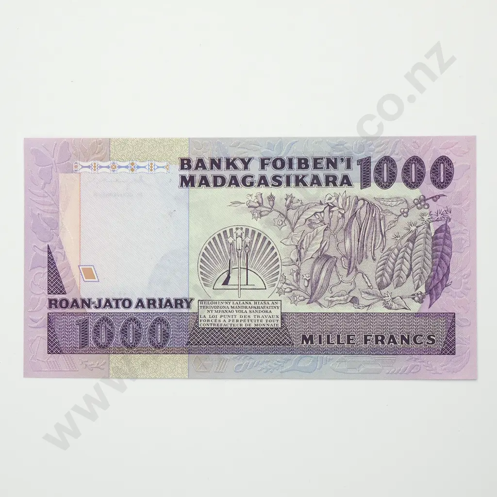 MADAGASCAR 1000 ariary, 1983-1987, UNC Image 1++
