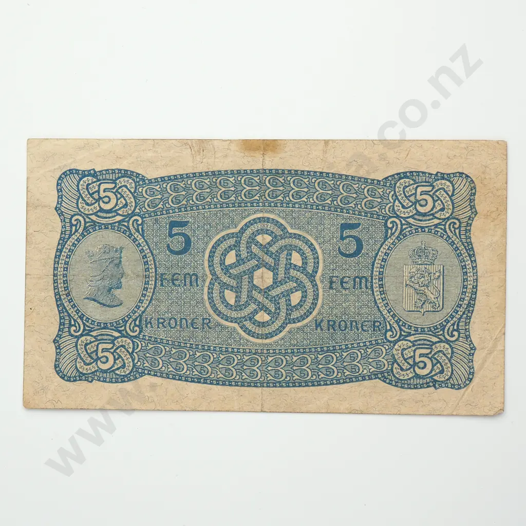 NORWAY 5 kroner, 1940, F Image 1++
