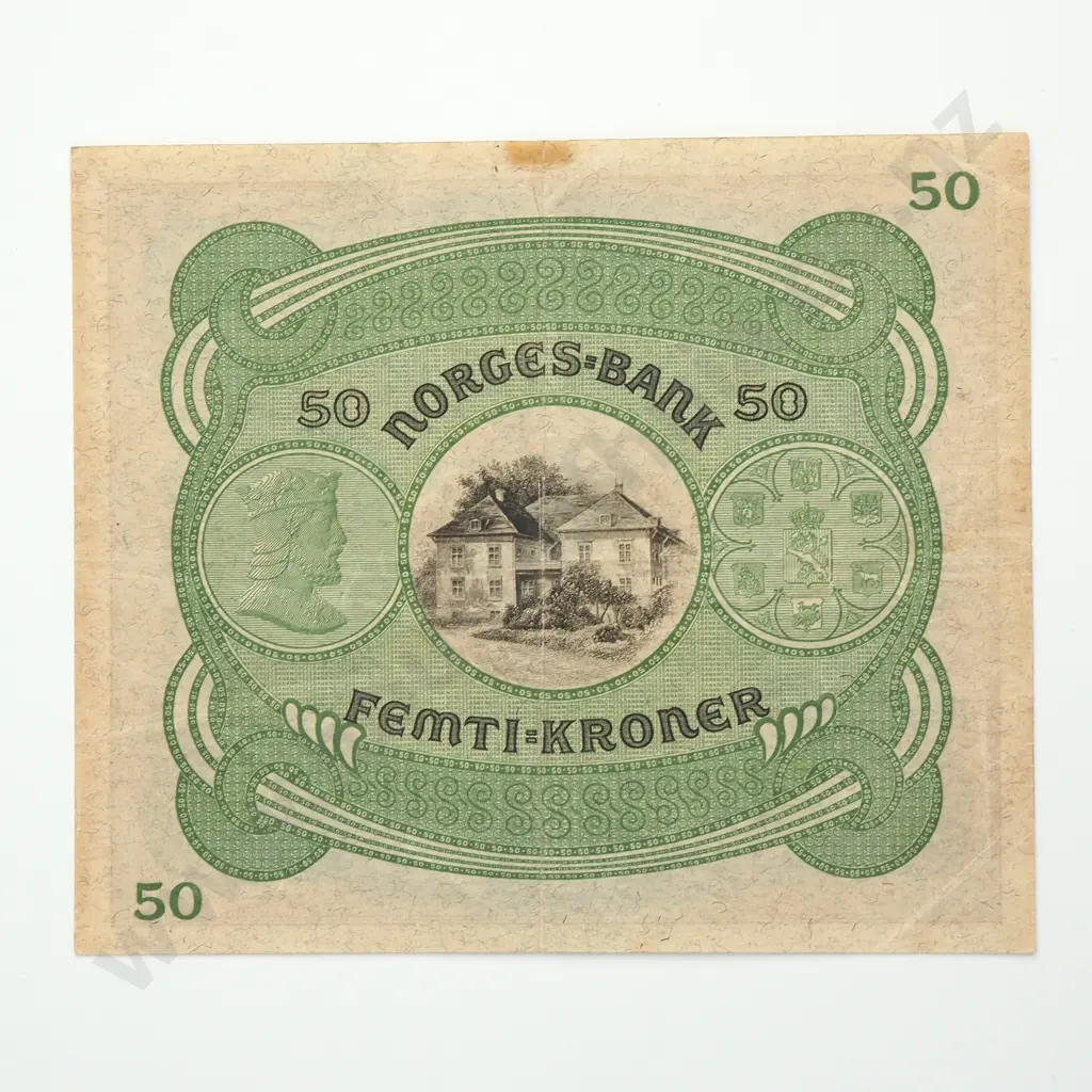 NORWAY 50 kroner, 1944, A.VF Image 1++