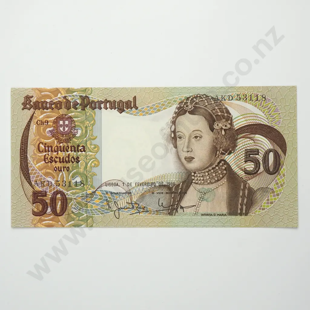 PORTUGAL 50 escudos, 1980, UNC Image 1++