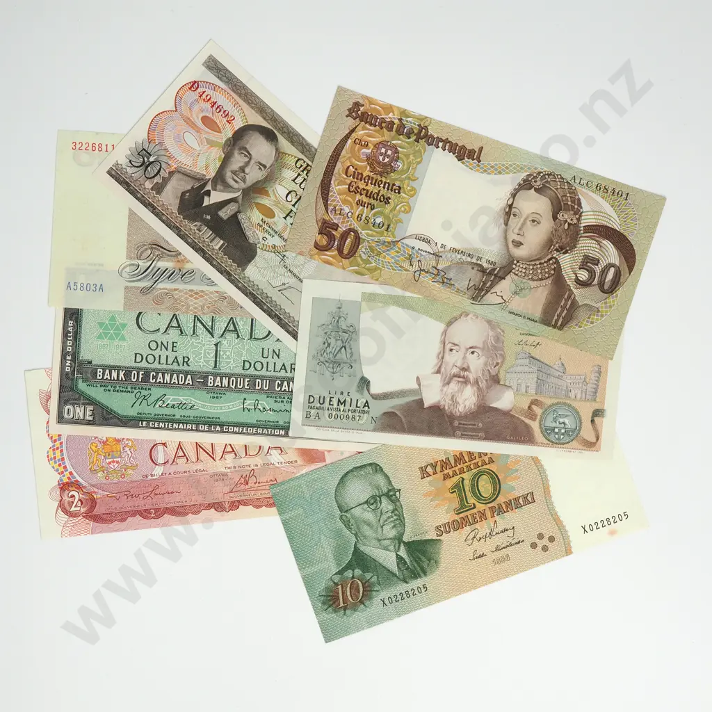 WORLD Seven notes, 1967-1980, A.UNC Image 1++