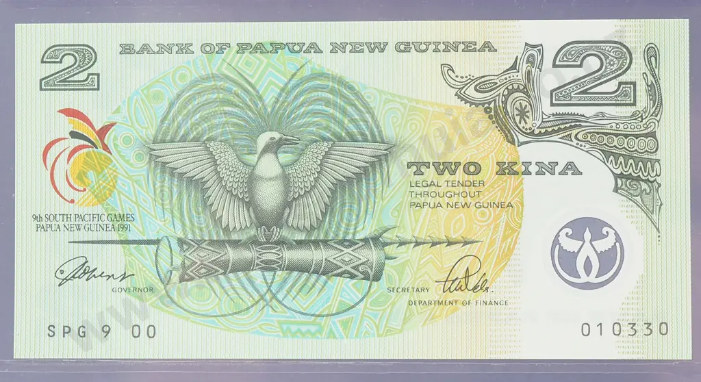 1991 Papua New Guinea Commemorative Issue Two Kina Banknote Image 1++