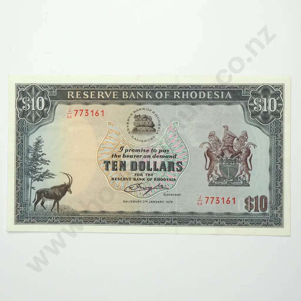 RHODESIA 10 dollars, 1979, EF Image 1++