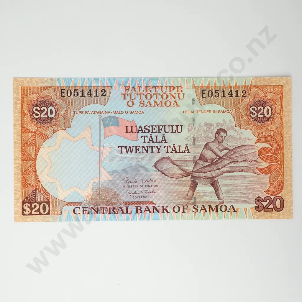 SAMOA 20 dollars, 2002, AUNC Image 1++