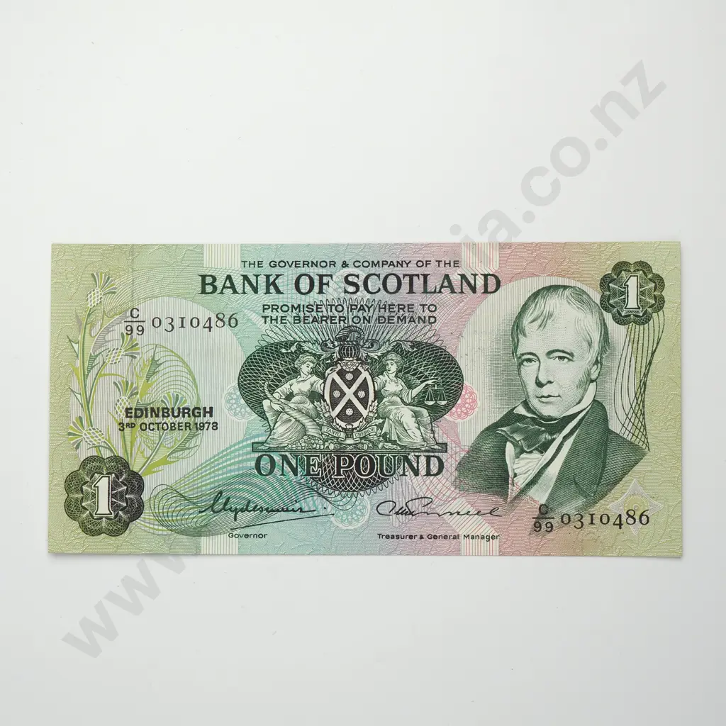 SCOTLAND Bank of Scotland 1 pound, 1978, UNC Image 1++