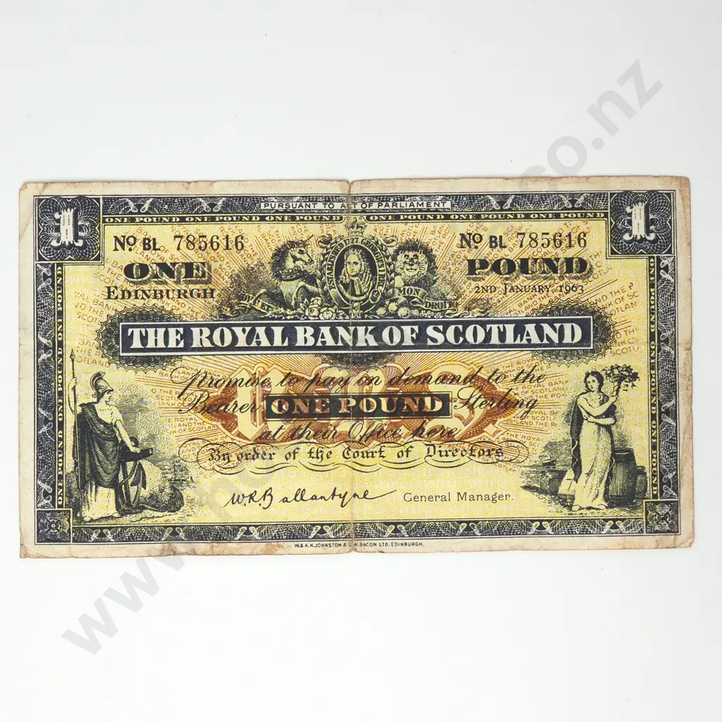 SCOTLAND Royal Bank of Scotland 1 pound, 1963 Image 1++