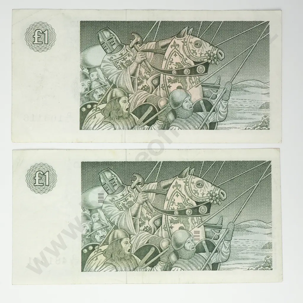 SCOTLAND Clydesdale Bank pair 1 pound notes Image 1++