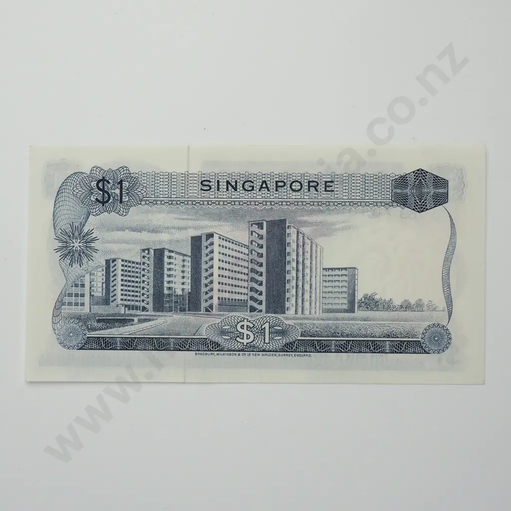 SINGAPORE 1 dollar, 1971 ( no seal ), UNC Image 1++