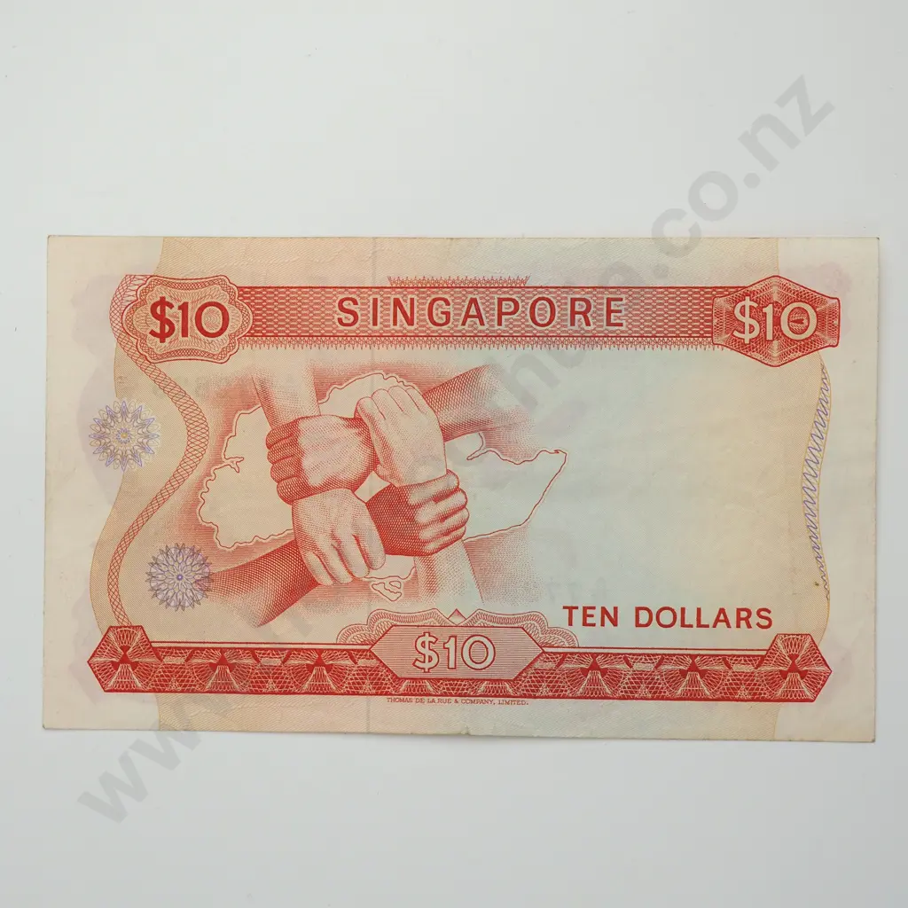 SINGAPORE 10 dollars, 1972 ( no seal ), EF Image 1++