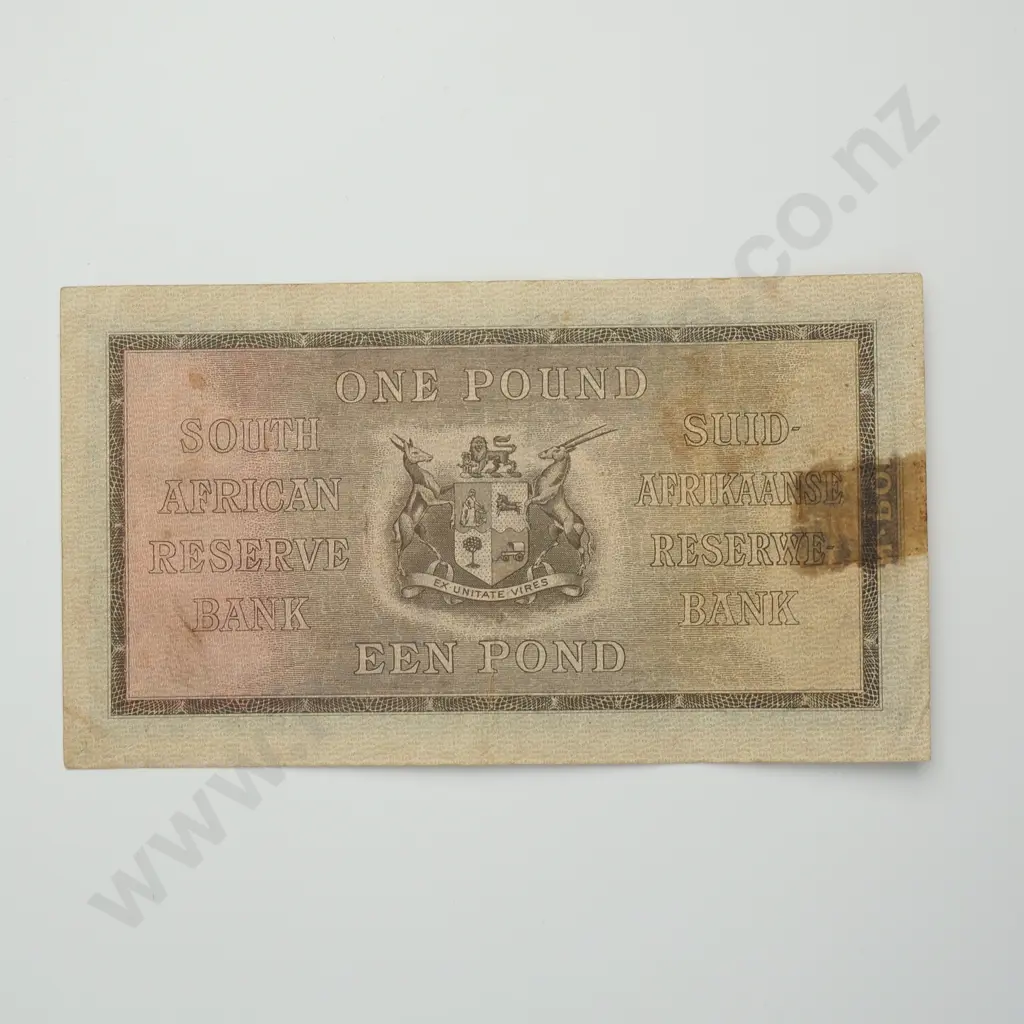 SOUTH AFRICA 1 pound, 1942, F ( tape residue ) Image 1++