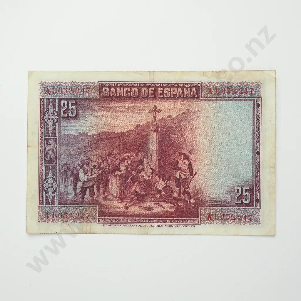 SPAIN 25 pesetas, 1928, VF Image 1++