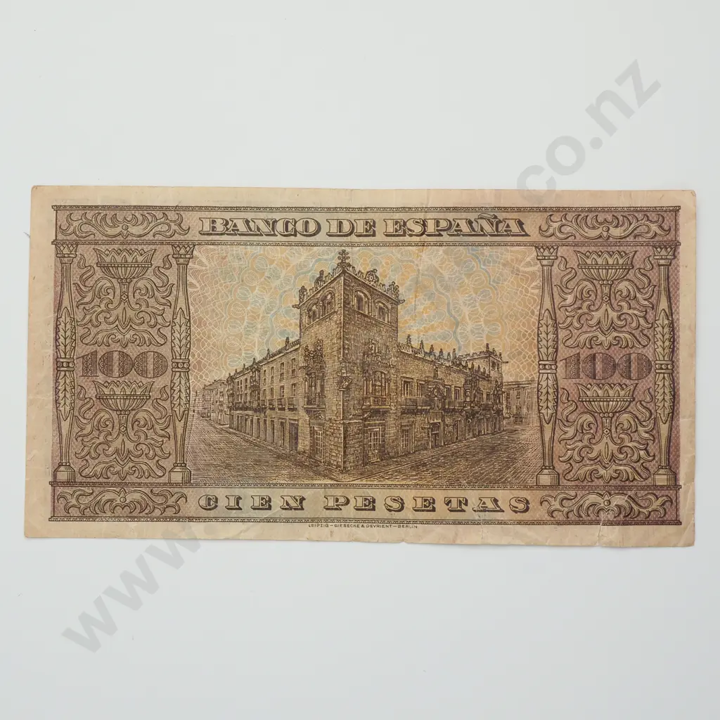 SPAIN 100 pesetas, 1938, F Image 1++