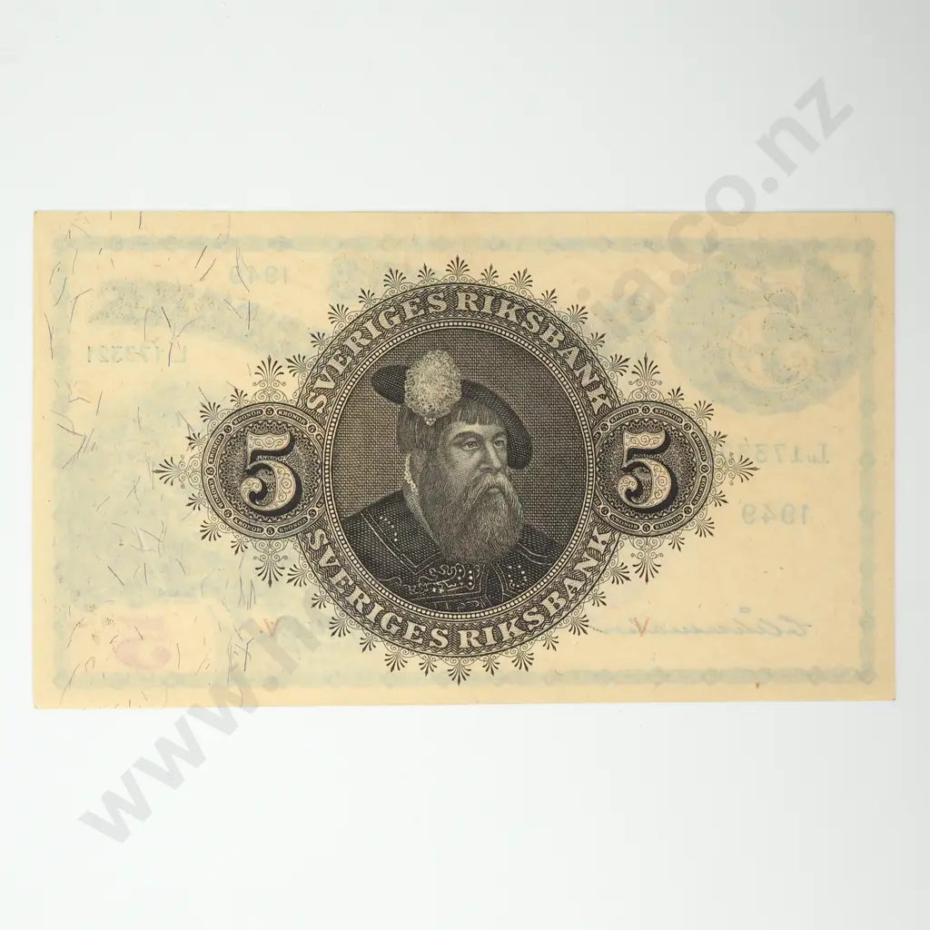 SWEDEN 5 kronor, 1949, Better Grade Image 1++
