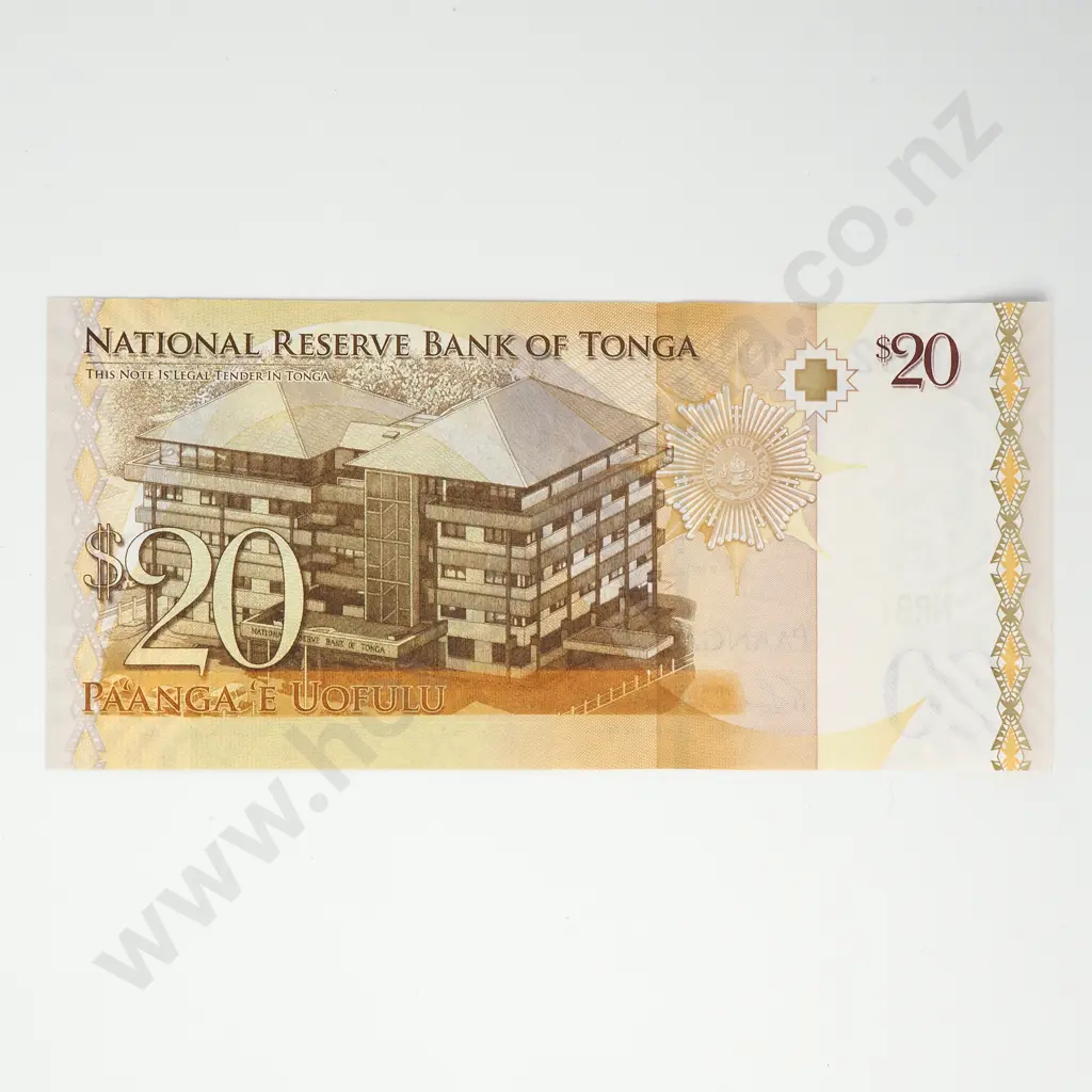 TONGA 20 dollars, 2008, AUNC Image 1++