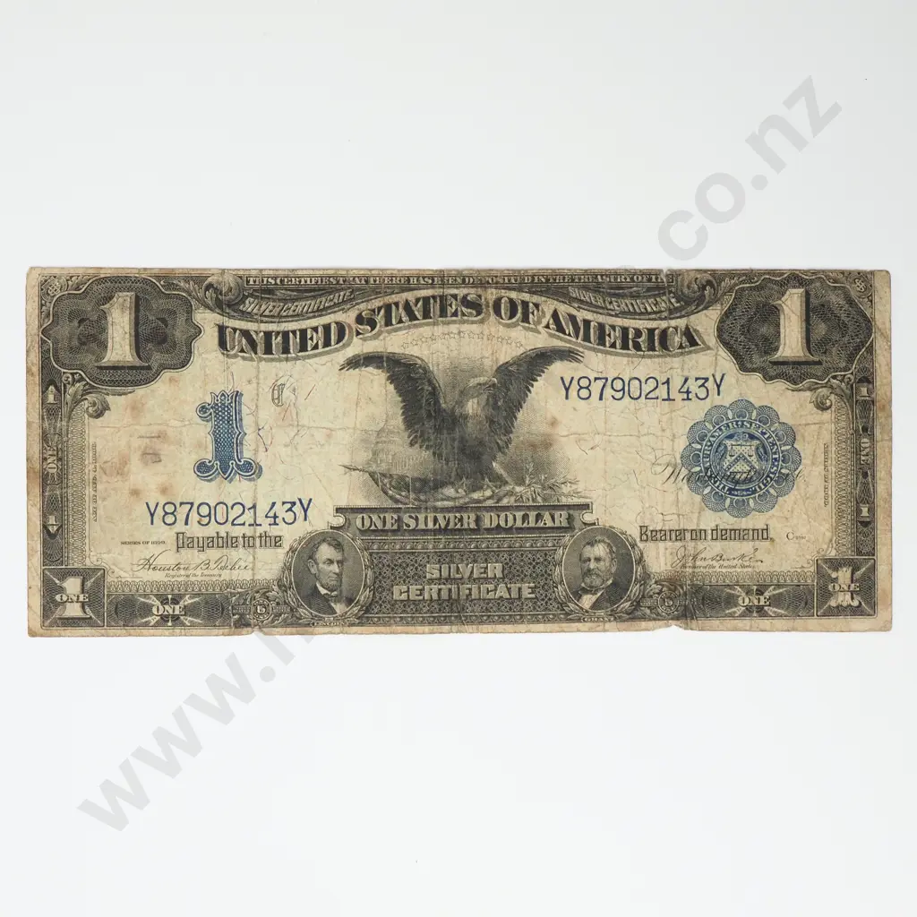 UNITED STATES 1 dollar silver certificate, 1899, VG Image 1++