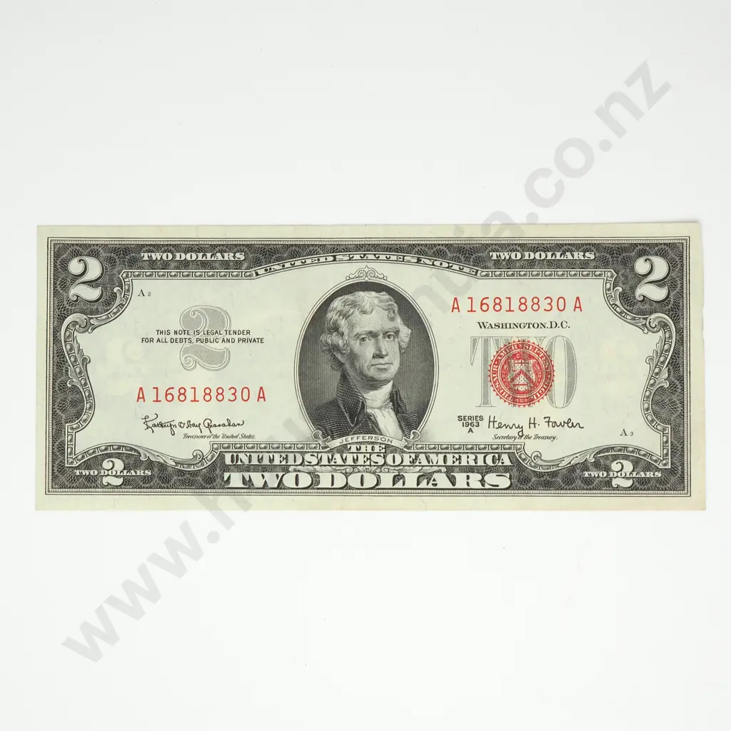 UNITED STATES 2 dollars, 1963 A, VF Image 1++