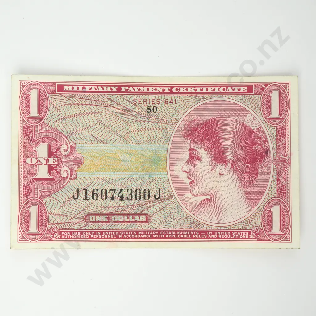 UNITED STATES 1 dollar Military Payment Certificate, series 641 ( 1965 ), EF Image 1++