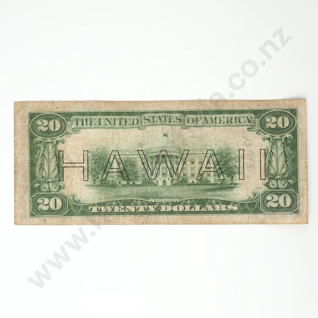 UNITED STATES Hawaii 20 dollars, 1934 A, F Image 1++