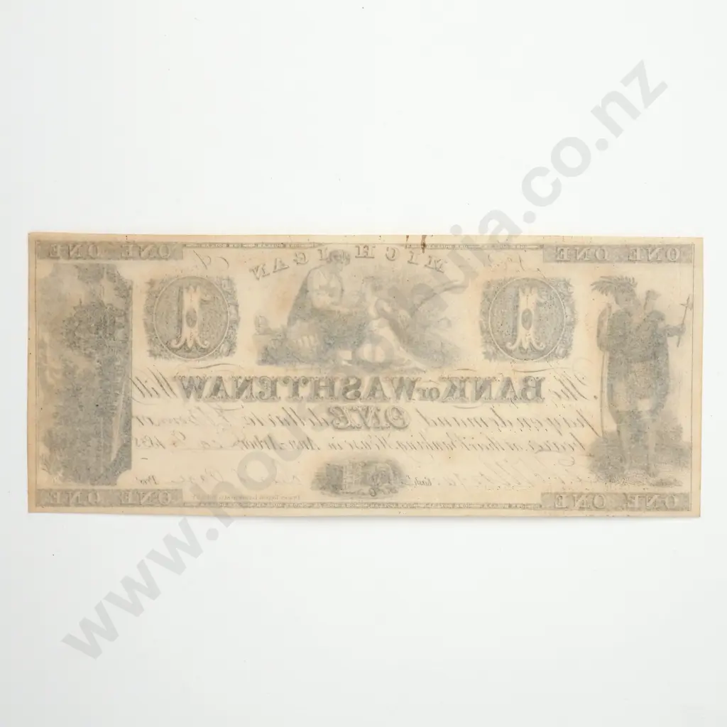 USA Bank of Washtenaw 1 dollar, 1835 (Michigan) Image 1++