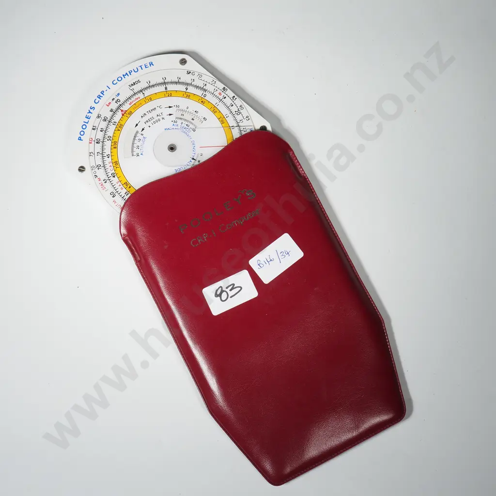 Pooleys CRP-1 PPL Navigation Flight Computer Whizz Wheel with  Case Image 1++
