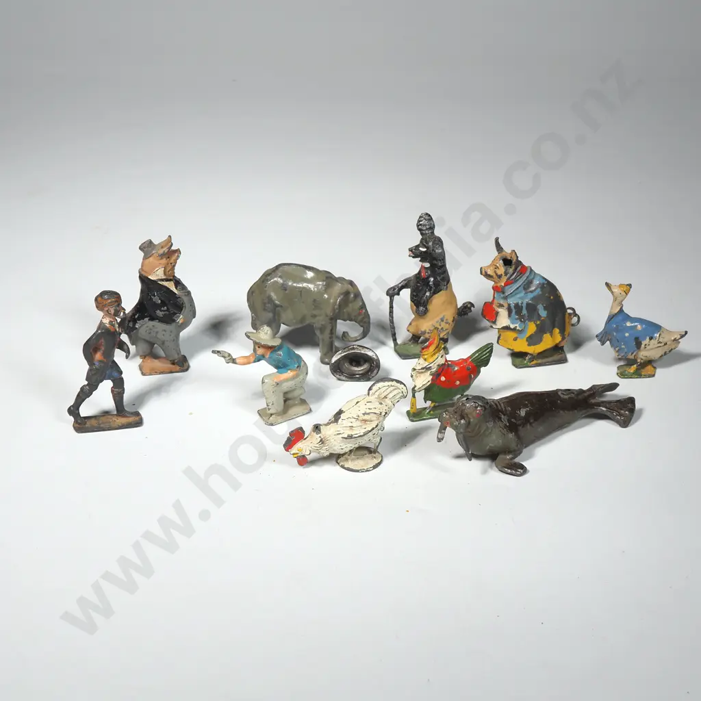 Britains Lead Figures including Britains Cadbury's Cococubs, a Promotional Gift w Tins of Coca Image 1++