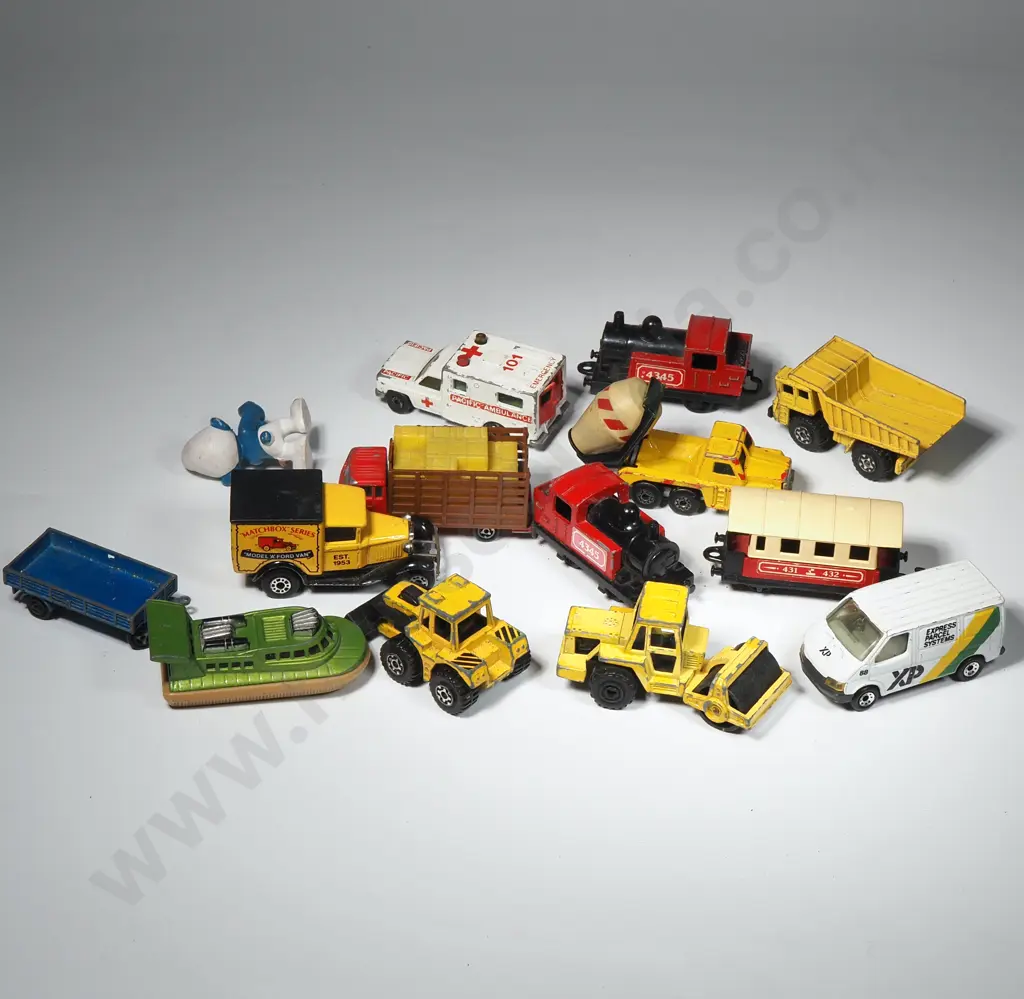 Collection of Matchbox Vans, Trucks, Hovercraft,  Ambulance, Trains, Carriage & Farm Vehicles Image 1++