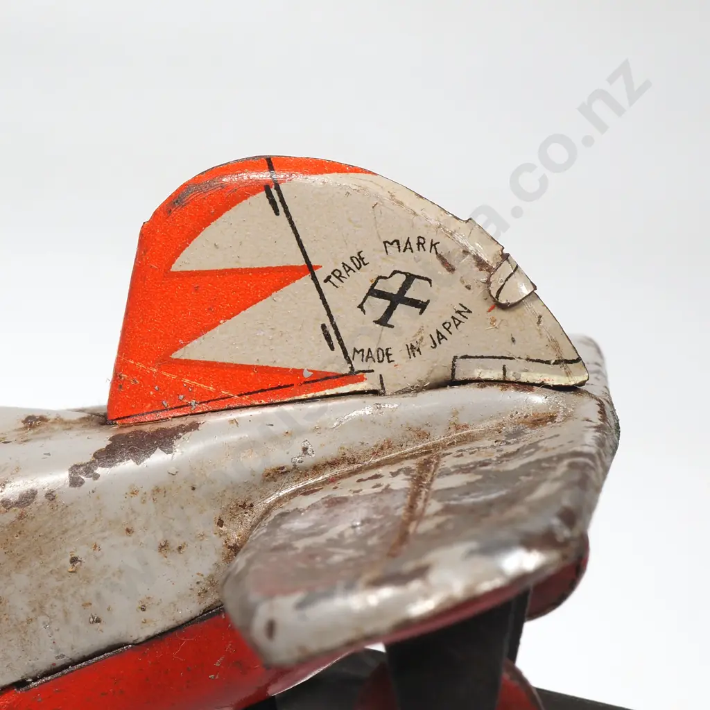 Japanese Vintage Loop the Loop Wind Up Toy Airplane Produced by CK Image 1++