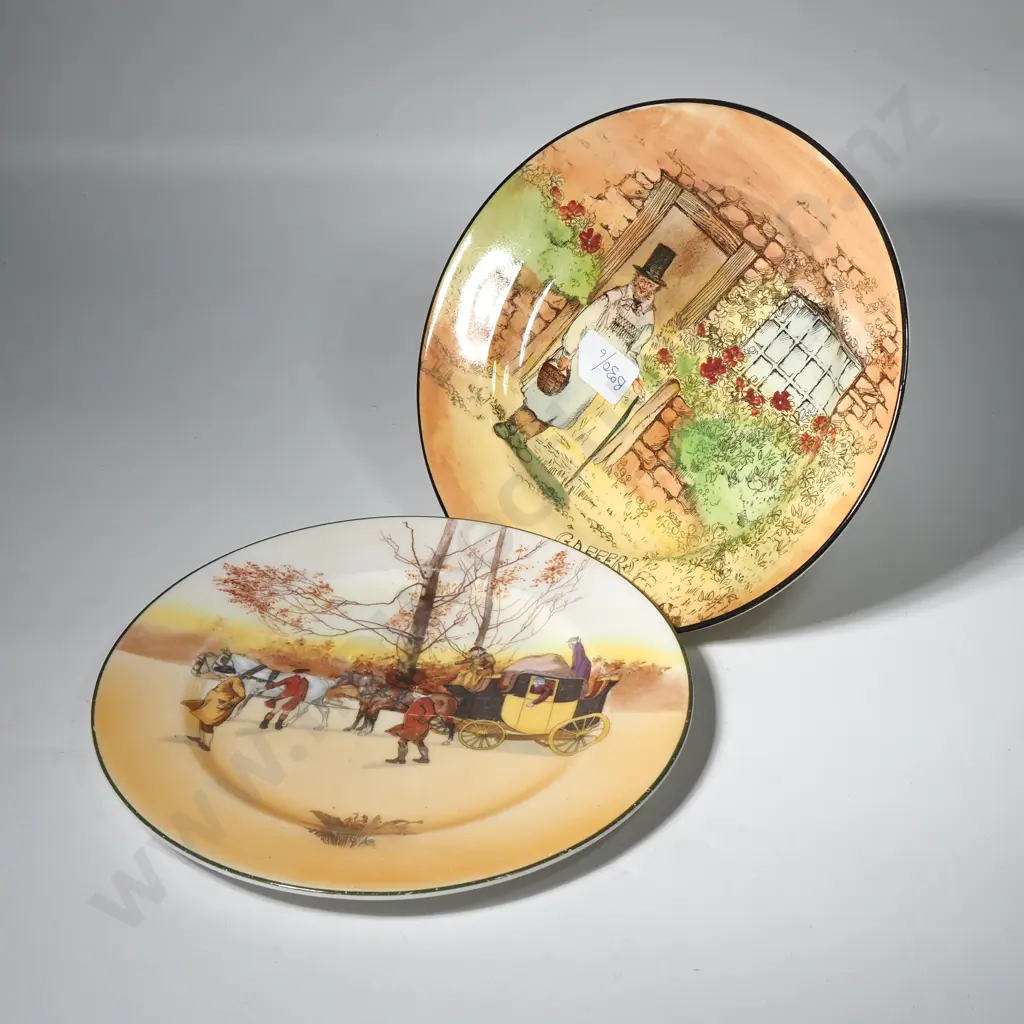 Royal Doulton Coaching Scene Plate & a Royal Doulton 'Gaffers' Plate Image 1++