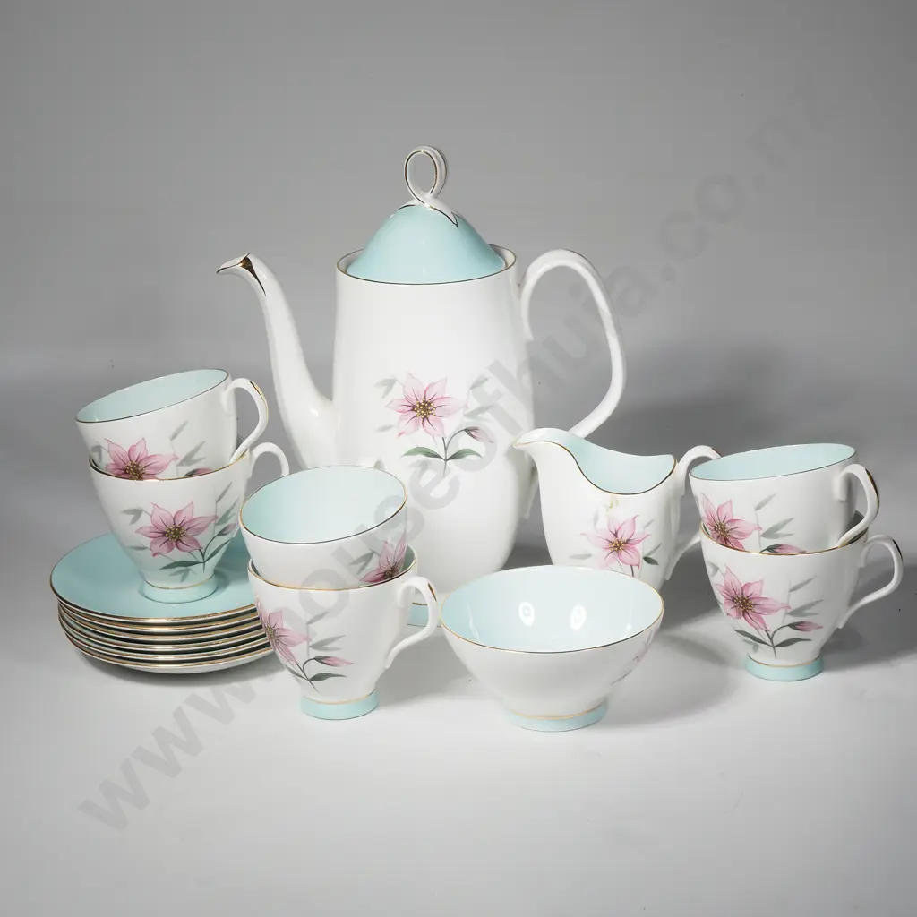English Royal Albert Fine Bone China Coffee Set - 'Elgin' Pattern Image 1++