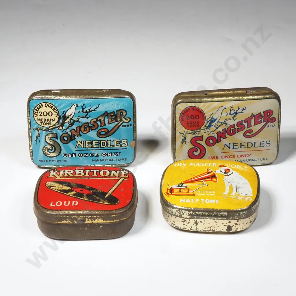 Four Gramophone Needle Tins Image 1++