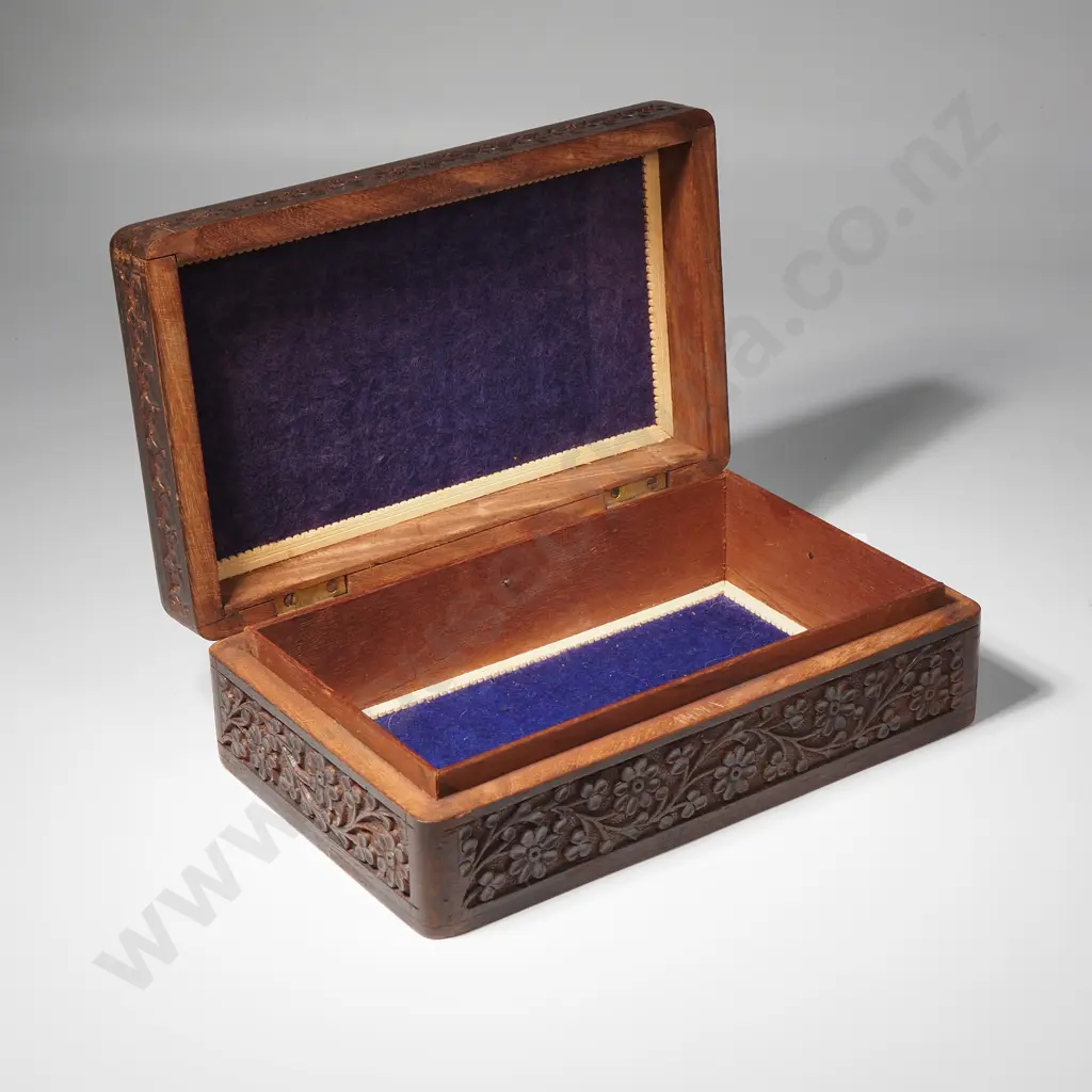 Ornate & Inlay Wooden Carved Box  Image 1++