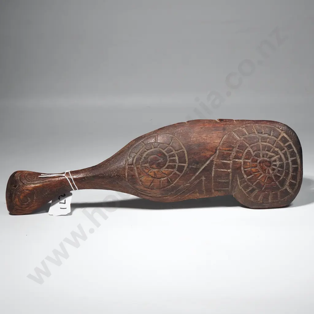 Carved Wooden Maori Wahaika or Club Image 1++