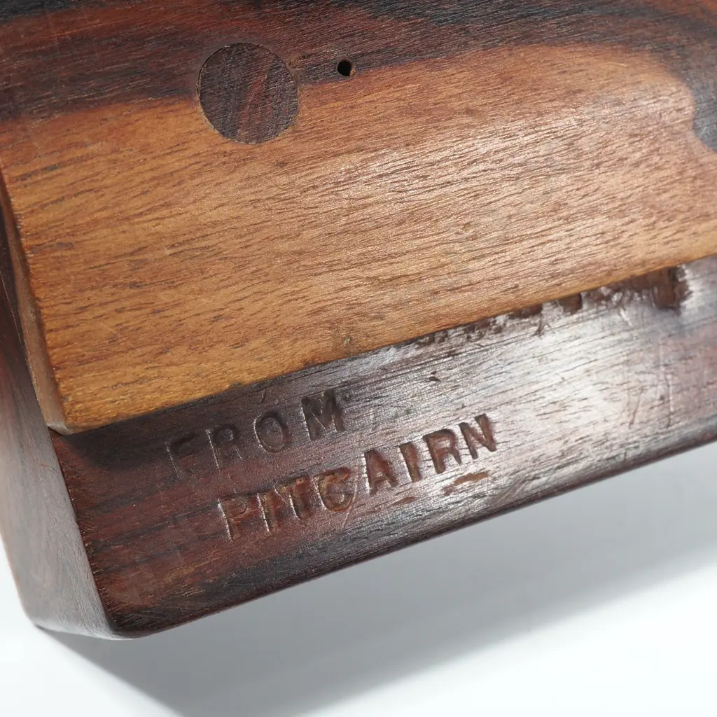 Vintage Pitcairn Island Wooden Puzzle Box Image 1++