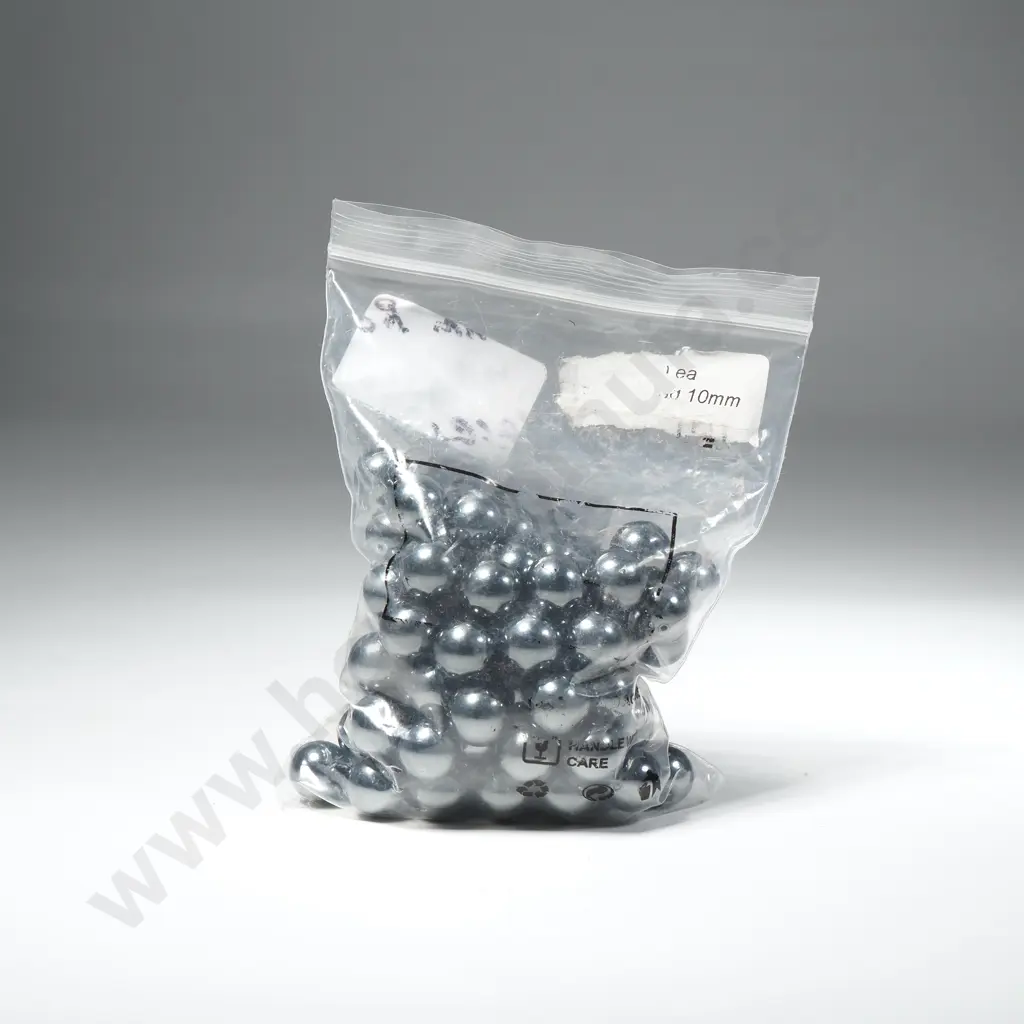 Quantity of Hematite Half Drilled Beads 10mm Image 1++