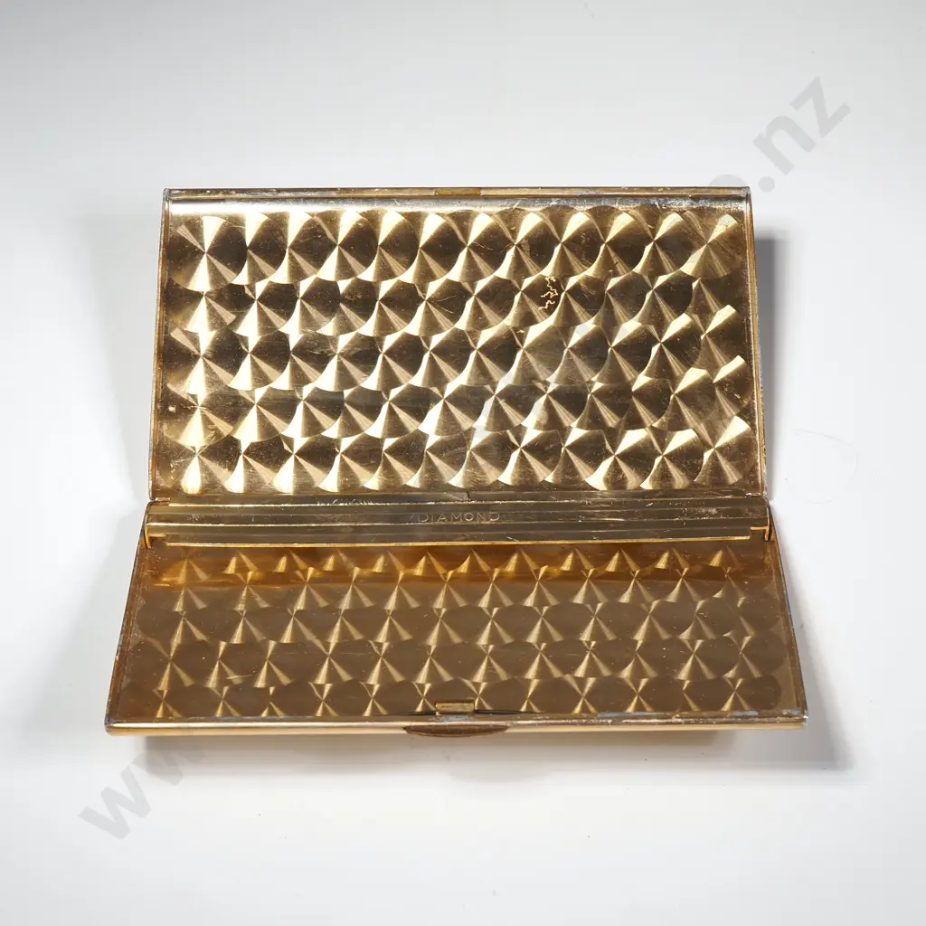 Gold Tone & Faux Tortoiseshell Cigarette Case Image 1++