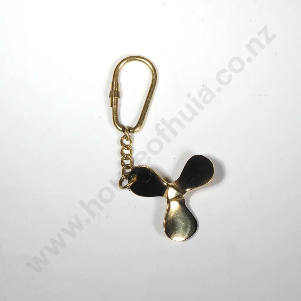 Brass Propeller Keyring Image 1++
