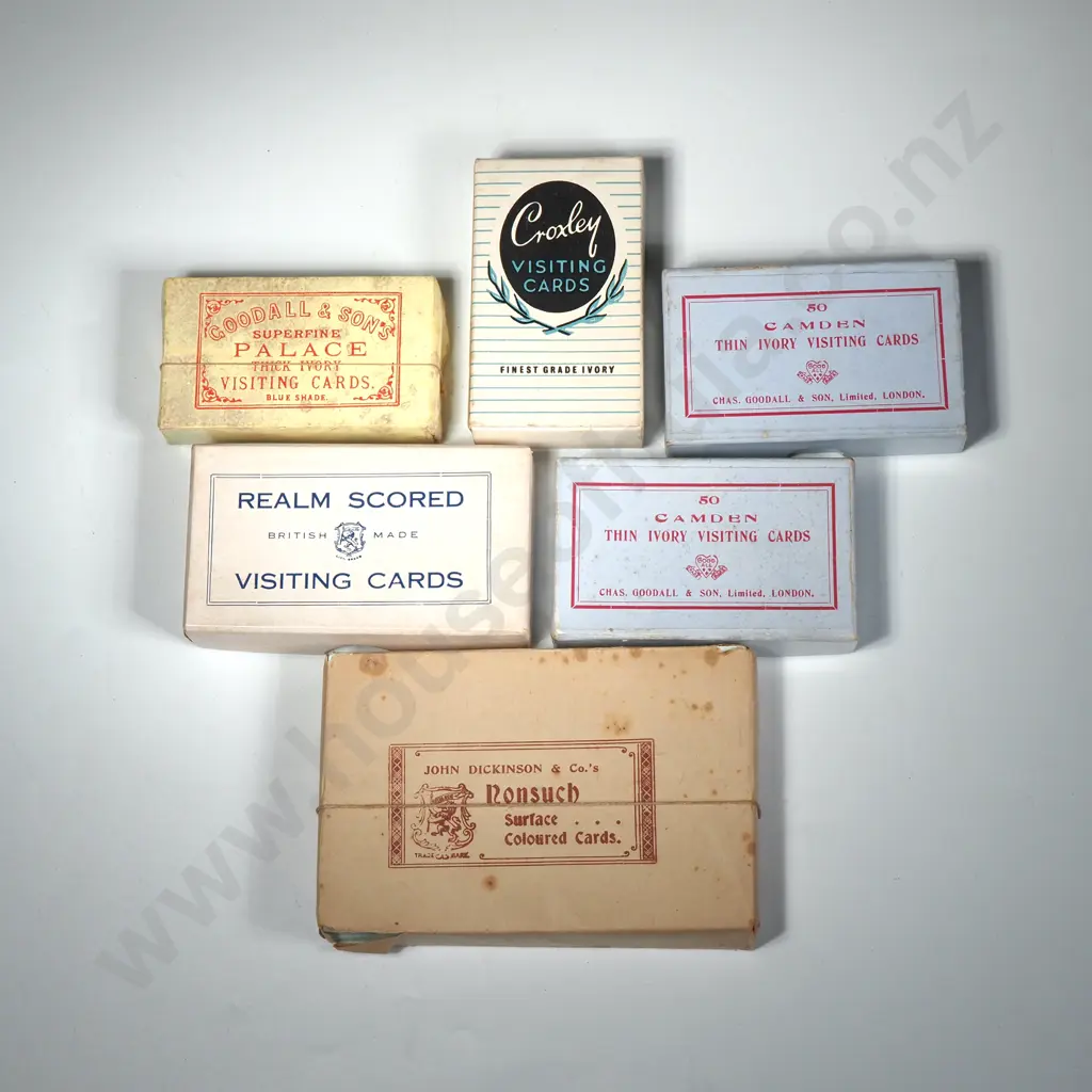 Collection of Six Packets of Unopened Visiting Cards Image 1++