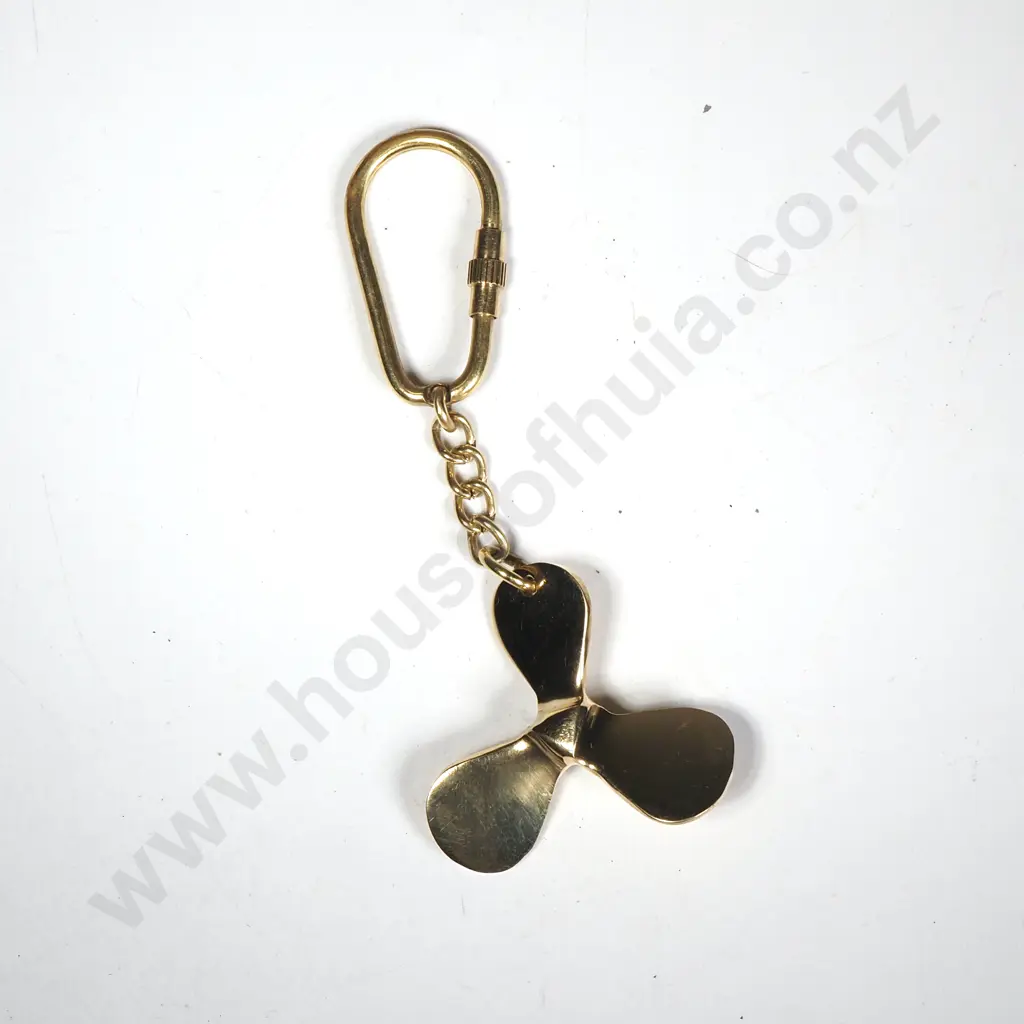 Brass Propeller Keyring Image 1++