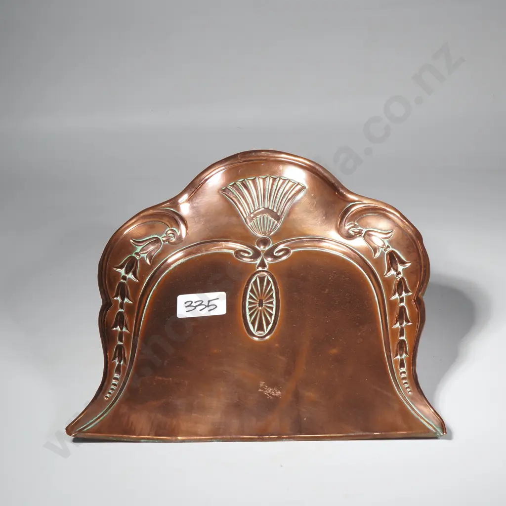 Vintage Copper Crumb Tray in the Art Nouveau Pattern Manufactured by Joseph Sankey & Sons Image 1++