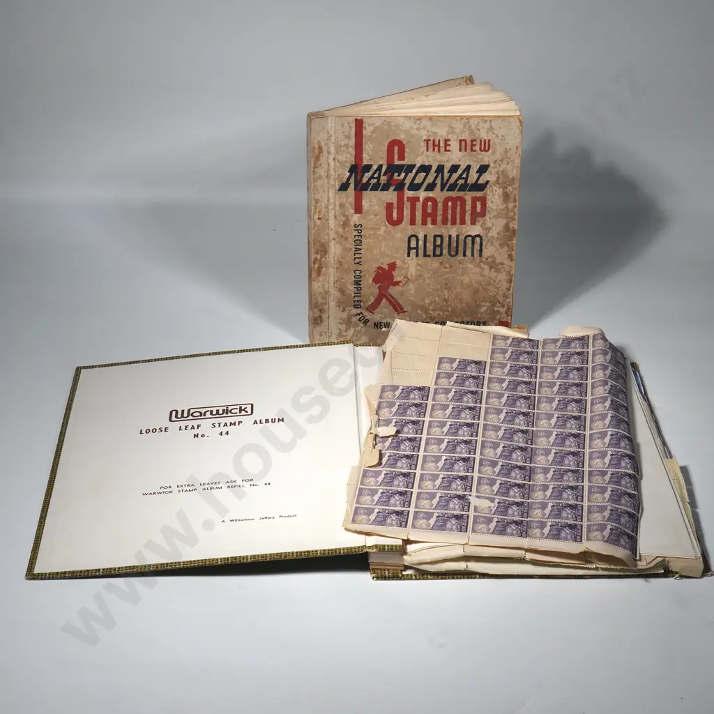 2 x Vintage Stamp Albums - NZ Stamps Image 1++