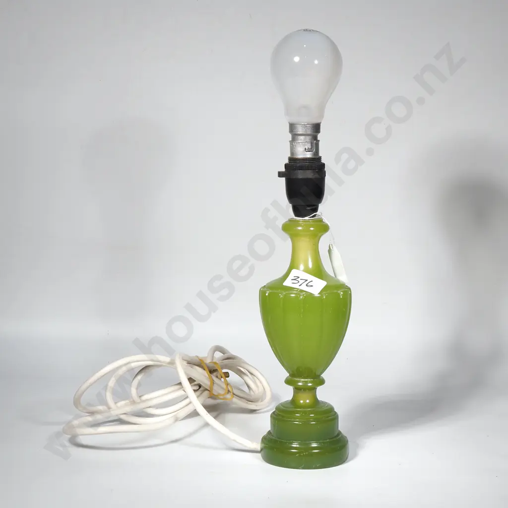 Green Urn Shaped Resin Lamp Image 1++