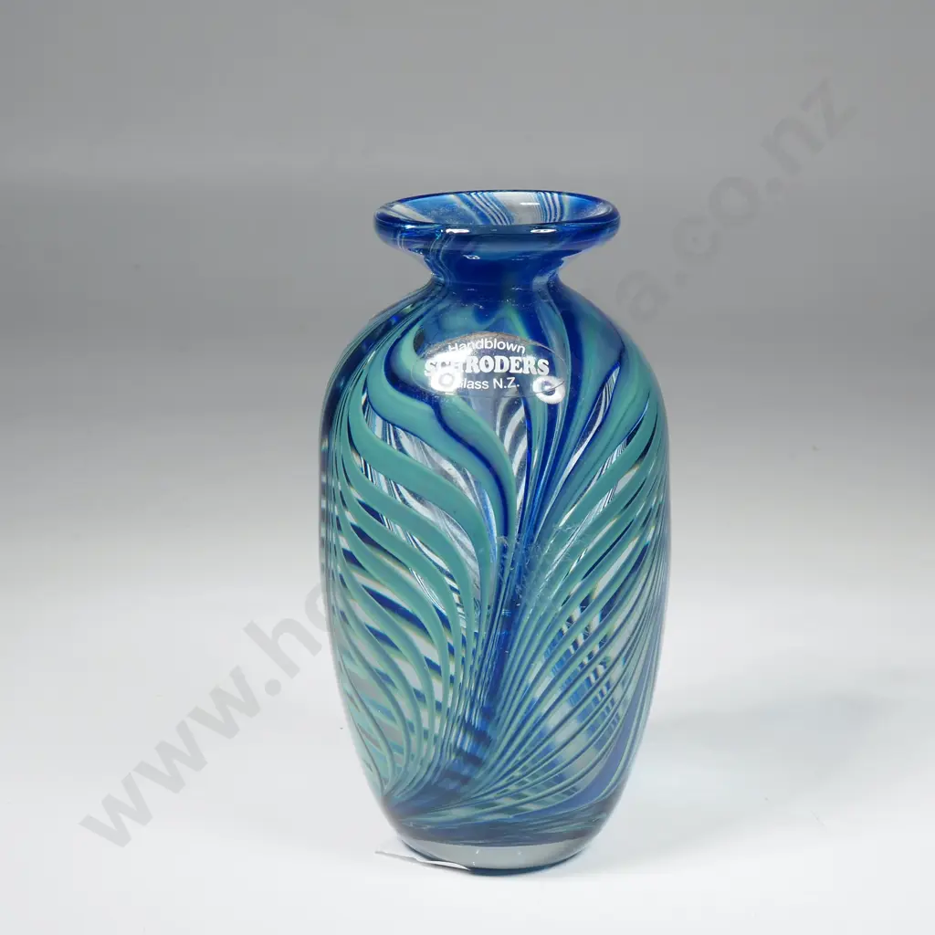 NZ Glass Artist Nigel Schroder Scent Bottle - Missing Stopper Image 1++