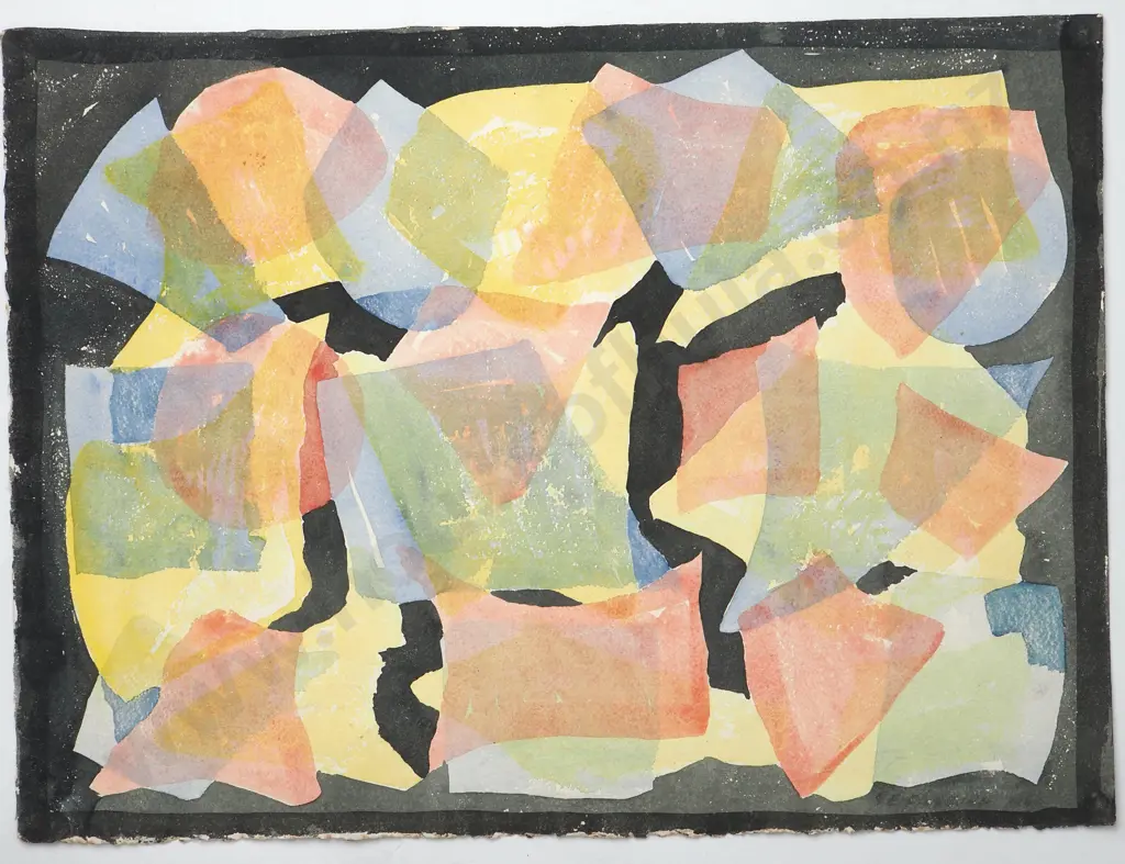 Geoff Fairburn - Untitled Abstract , Watercolour Image 1++