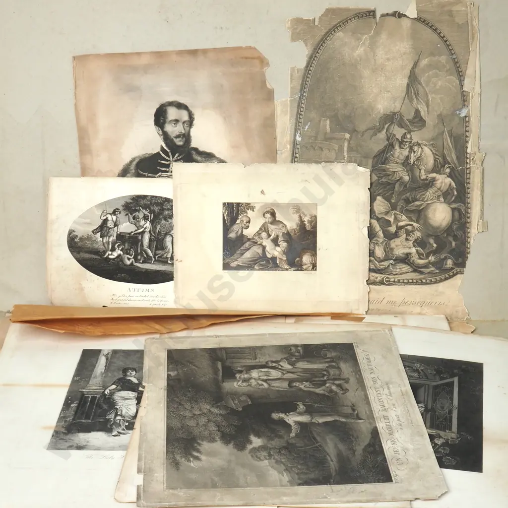 Lot of Photogravures, Copper Engravings & Ephemera Image 1++