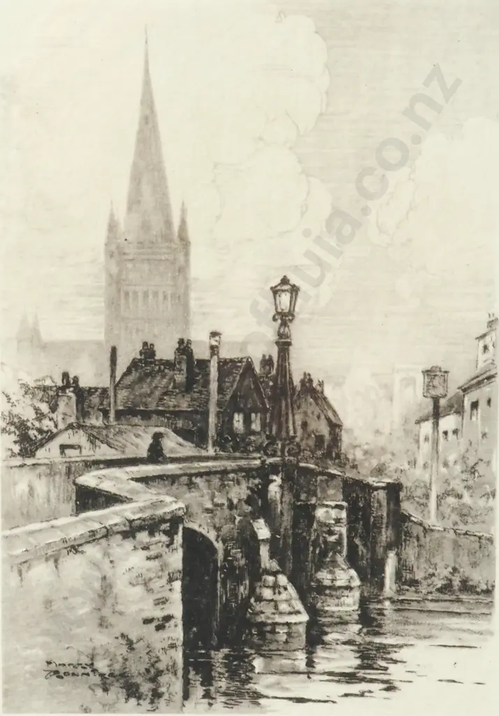 H Rountree - Norwich Cathedral, Etching Image 1++