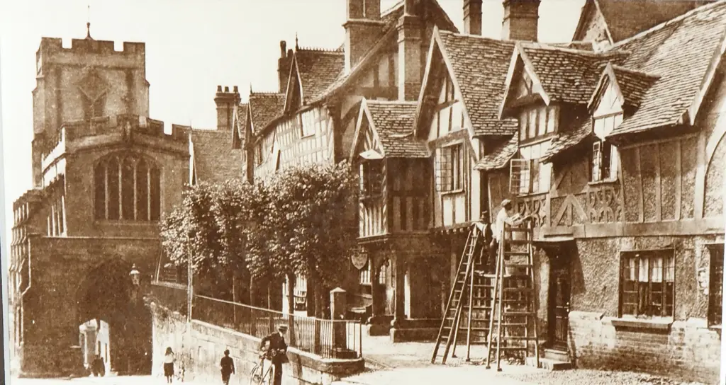 Warwick, West Gate & Leicester's Hospital, Photograph, Image 1++