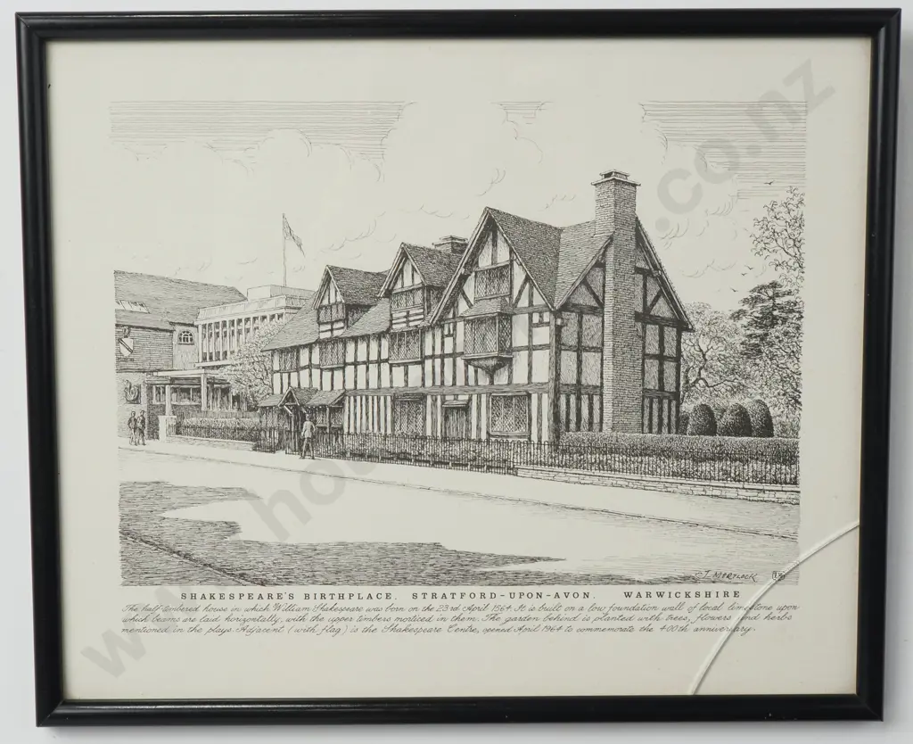 J Mortlock - Shakespeare's Cottages, Four Prints Image 1++
