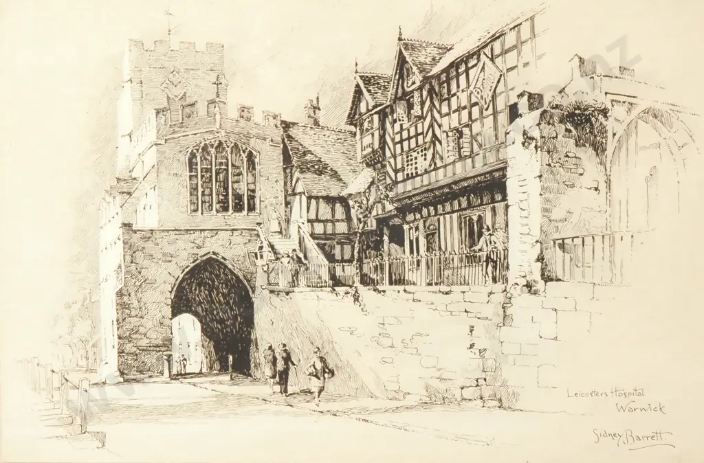 Sidney Barrett - Leicester's Hospital Warwick, Print Image 1++