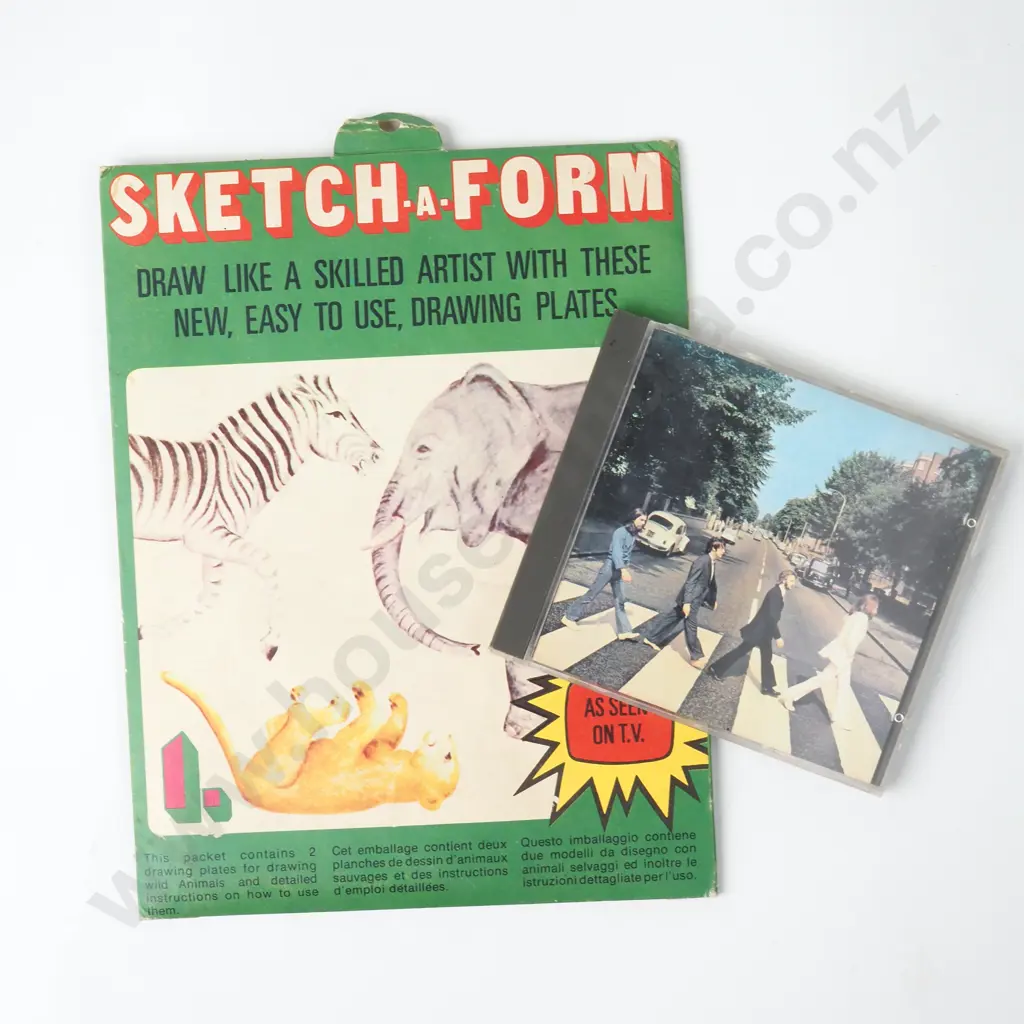The Beatles Abbey Road CD & Sketch A Form Drawing Plates Set Image 1++